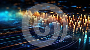 Tech driven business dynamics on dynamic digital backdrop