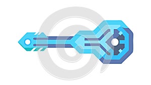 Tech-Driven Key Symbol, Smart Digital Access, vector design Generative AI