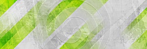 Tech green stripes on abstract grunge corporate banner