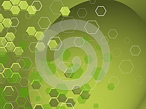 TECH Hexagons in differnts shaphes OVER BRIGHT bACKGROUND