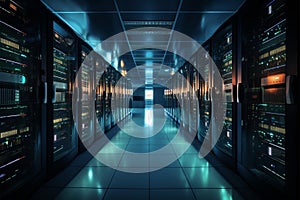 Tech hub A glimpse inside the data centers server room