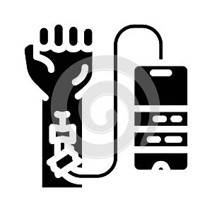 tech junkie tech enthusiast glyph icon vector illustration photo