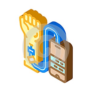 tech junkie tech enthusiast isometric icon vector illustration photo