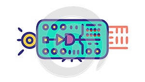 Tech Overload and Digital Anxiety, vector design Generative AI