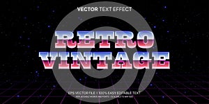 Tech retro 80s editable text effect