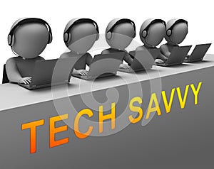 Tech Savvy Digital Computer Expert 3d Rendering