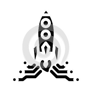 tech startup enthusiast glyph icon vector illustration photo