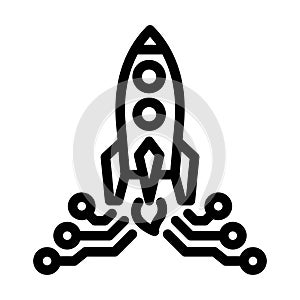 tech startup enthusiast line icon vector illustration photo