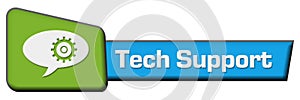 Tech Support Blue Green Triangle Horizontal