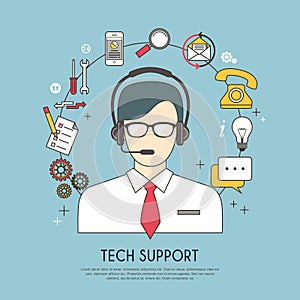 Tech support concept