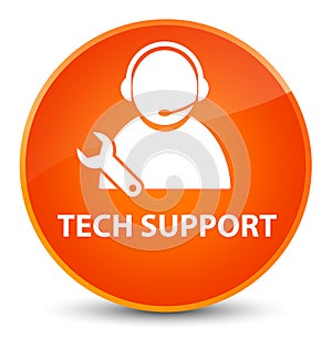 Tech support elegant orange round button