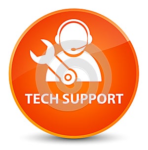 Tech support elegant orange round button