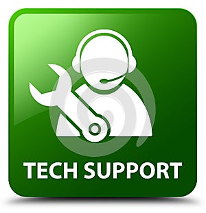 Tech support green square button