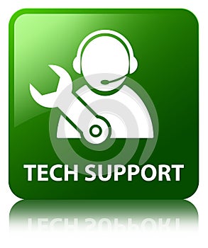 Tech support green square button
