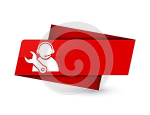Tech support icon premium red tag sign