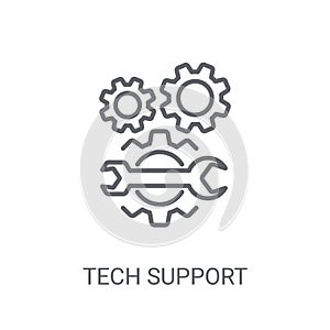 Tech support icon. Trendy Tech support logo concept on white bac