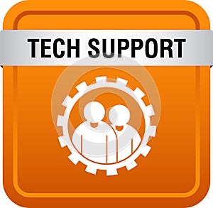 Tech support icon web button