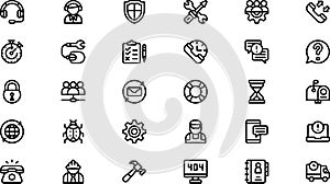 Tech support icons High-Quality Vector Icons Collection with Editable Stroke. Ideal for Professional and Creative photo