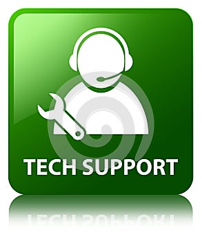 Tech support green square button