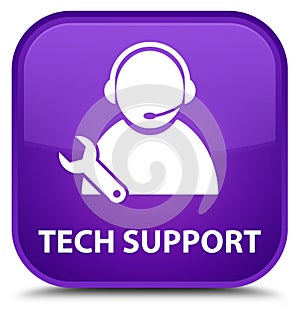 Tech support special purple square button