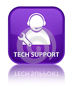 Tech support special purple square button