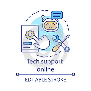 Tech support online concept icon