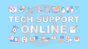 Tech support online word concepts banner