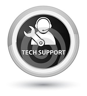 Tech support prime black round button