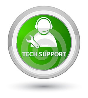 Tech support prime green round button