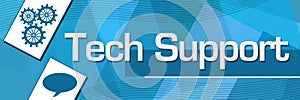 Tech Support Random Shapes Blue Background