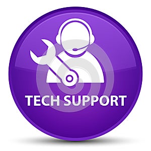 Tech support special purple round button
