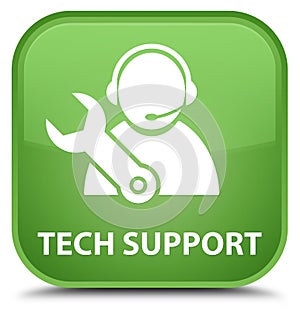 Tech support special soft green square button