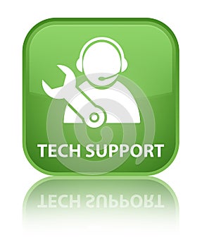 Tech support special soft green square button