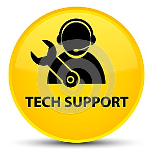 Tech support special yellow round button