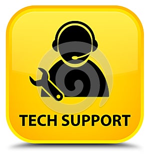 Tech support special yellow square button