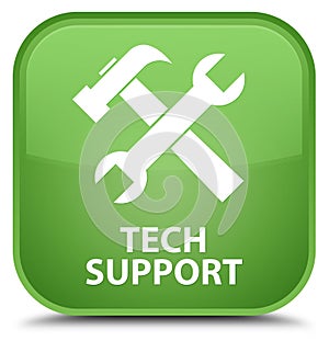 Tech support (tools icon) special soft green square button