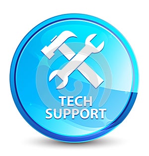 Tech support (tools icon) splash natural blue round button