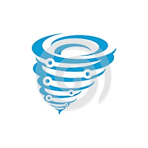 Tech Tornado logo vector template, Creative Twister logo design concepts, icon symbol, Illustration
