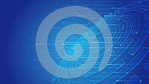 Tech Turntable transmits 01 data with Ray, Internet big data vector background.