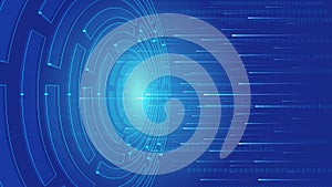 Tech Turntable transmits 01 data with Ray, Internet big data vector background.