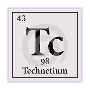 Technetium Periodic Table of the Elements Vector illustration eps 10 photo