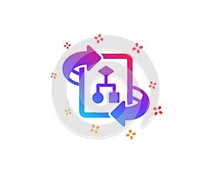 Technical algorithm icon. Project documentation sign. Vector