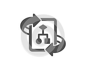 Technical algorithm icon. Project documentation sign. Vector