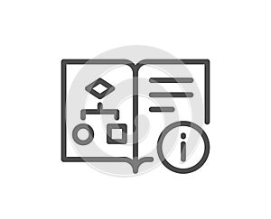 Technical algorithm line icon. Project documentation sign.