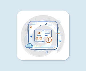 Technical algorithm line icon. Project documentation sign. Vector