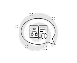 Technical algorithm line icon. Project documentation sign. Vector
