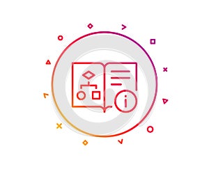 Technical algorithm line icon. Project documentation sign. Vector