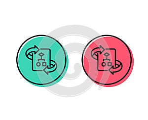 Technical algorithm line icon. Project documentation sign. Vector