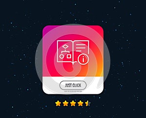 Technical algorithm line icon. Project documentation sign. Vector