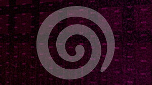 Technical animated background with data of a pink color, seamless loop. Motion. Visualization of data processing in the